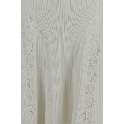 Self-Portrait White Viscose Casual Dress