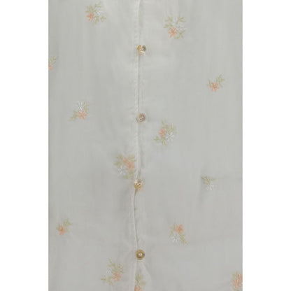 Forte_Forte Beige Cotton Pattern Shirt