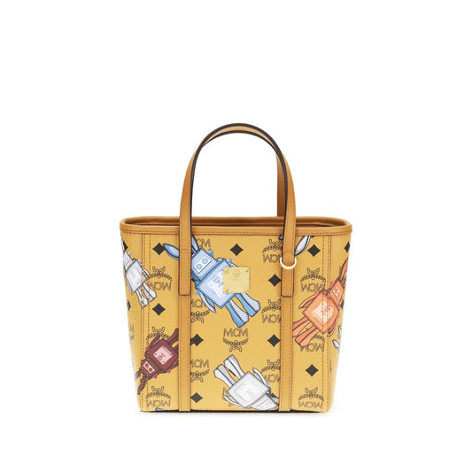 MCM Beige Fabric Shoulder Bag