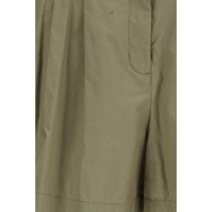Max Mara Bicolor Cotton Bermuda Shorts