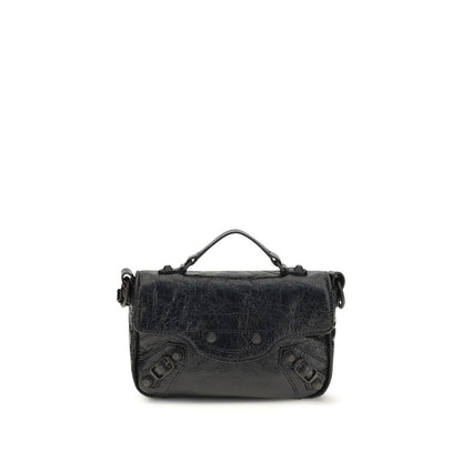 Balenciaga Black Lamb Ovis Aries Aries Shoulder Bag