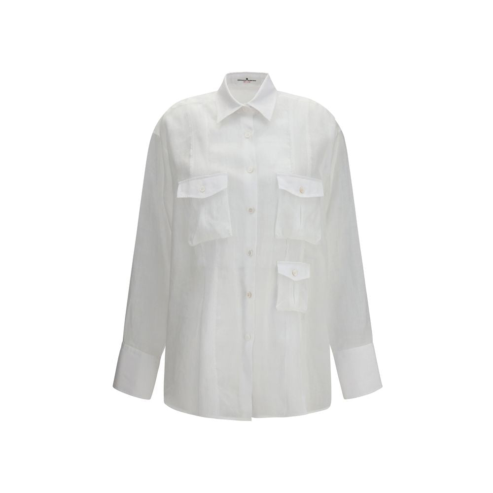 Ermanno Scervino White Ramie Shirt