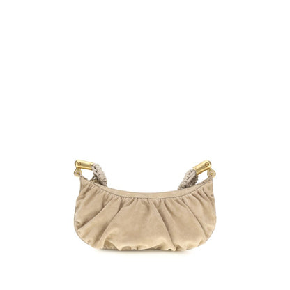 Balmain Beige Fabric Handbag