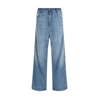 Maison Margiela Blue Cotton Straight-Leg Jeans
