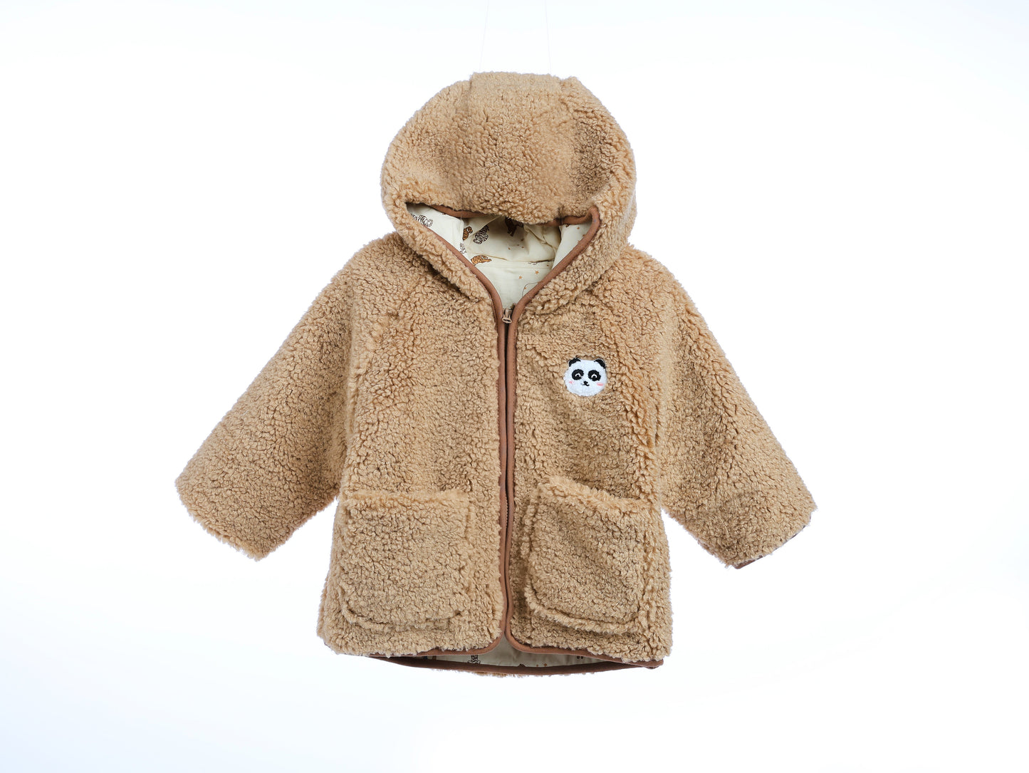 MyKids-USA Unisex Plush Hoodie Coat Outfit Wearing-0