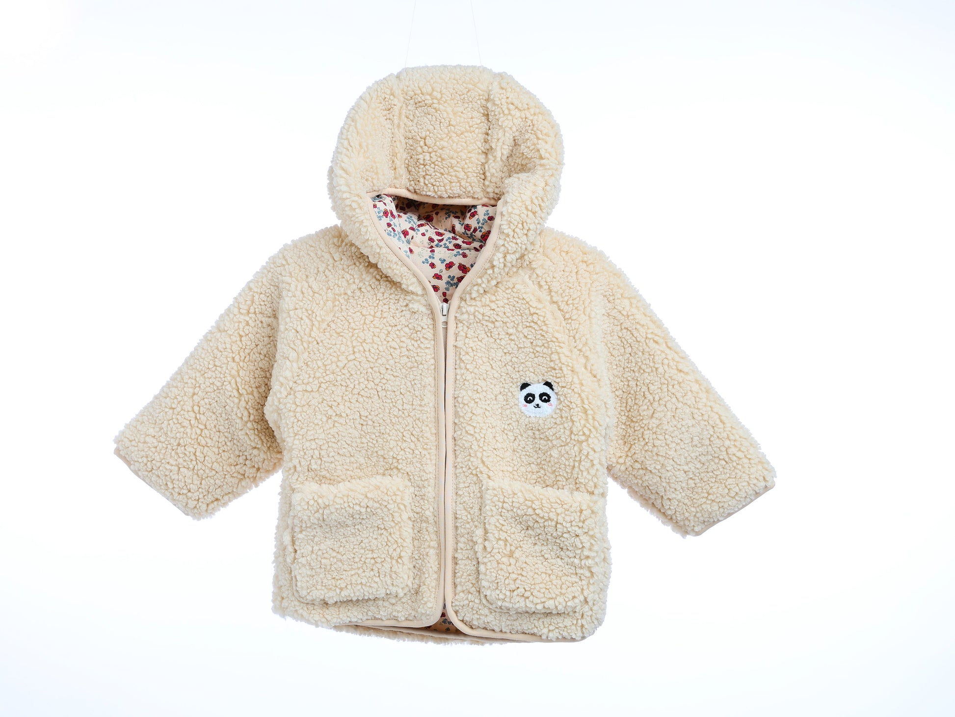 MyKids-USA Unisex Plush Hoodie Coat Outfit Wearing-1