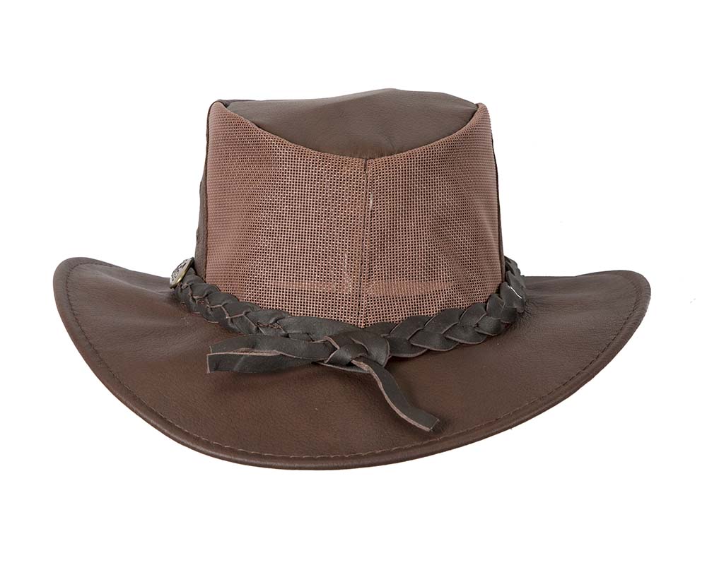 Brown Australian Kаngаrоо Leather Cooler Jacaru Hat
