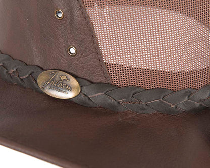 Brown Australian Kаngаrоо Leather Cooler Jacaru Hat