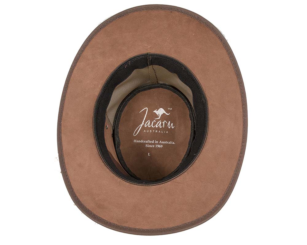 Brown Australian Kаngаrоо Leather Cooler Jacaru Hat