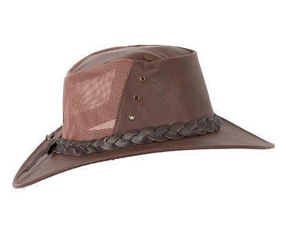 Brown Australian Kаngаrоо Leather Cooler Jacaru Hat
