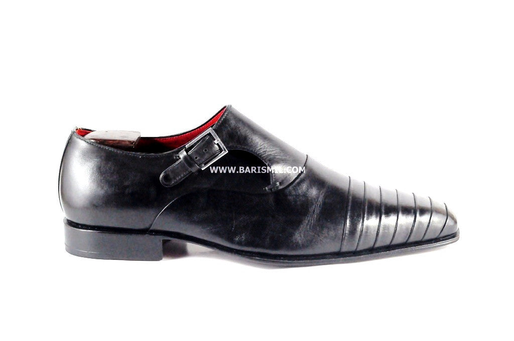 Ocean - Black Monk Strap Shoes-3
