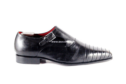 Ocean - Black Monk Strap Shoes-3