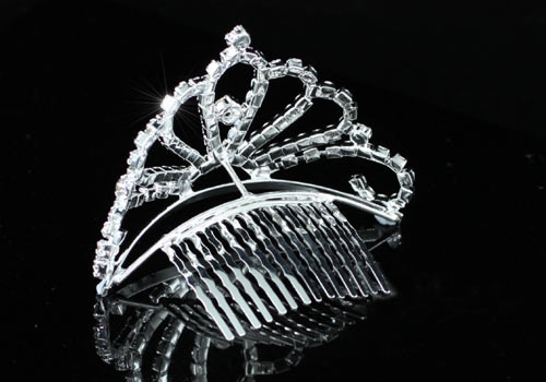 Bridal Flower Girl Rhinestone Mini Tiara Comb XT1489