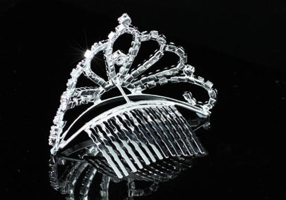 Bridal Flower Girl Rhinestone Mini Tiara Comb XT1489
