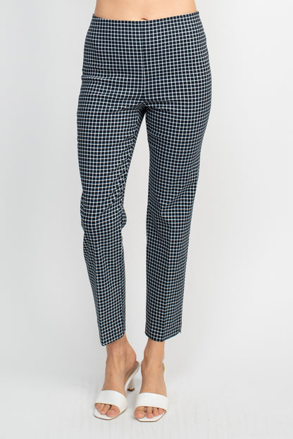 Counterparts Mid Waist Pull On Multi Print Pencil Cut Stretch Rayon Pants