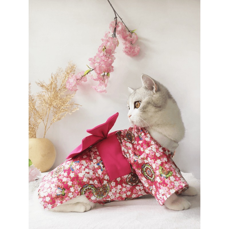 Pet Couture: Cherry Blossom Geisha Small Dog And Cat Clothes-0