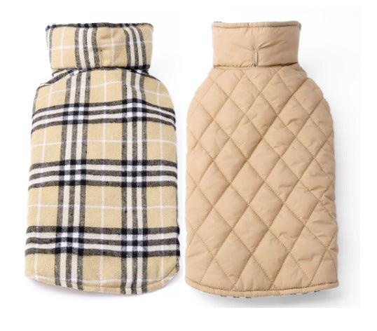 Waterproof Tartan Dog Suit Jacket: Stylish Outdoor Attire For Your Pooch