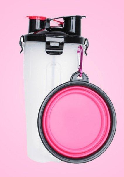 2 In 1Pet Water Bottle Dispenser Travel Portable Dog Cat Drinking Silicone Bowl-22