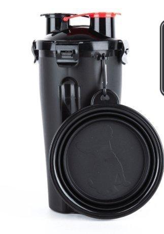 2 In 1Pet Water Bottle Dispenser Travel Portable Dog Cat Drinking Silicone Bowl-3