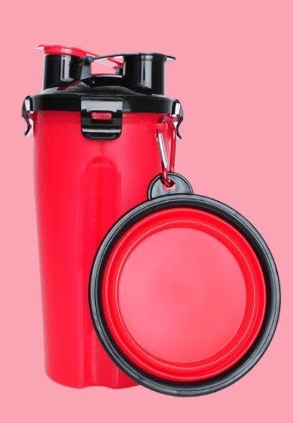 2 In 1Pet Water Bottle Dispenser Travel Portable Dog Cat Drinking Silicone Bowl-20