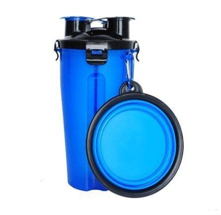 2 In 1Pet Water Bottle Dispenser Travel Portable Dog Cat Drinking Silicone Bowl-4
