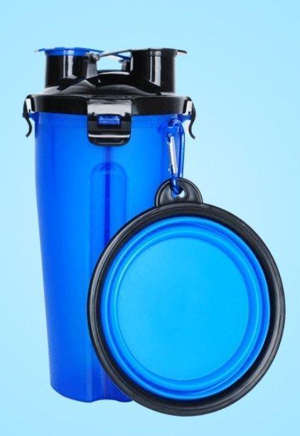 2 In 1Pet Water Bottle Dispenser Travel Portable Dog Cat Drinking Silicone Bowl-23