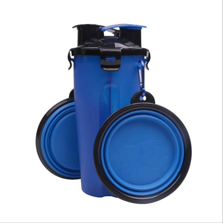 2 In 1Pet Water Bottle Dispenser Travel Portable Dog Cat Drinking Silicone Bowl-24