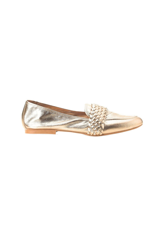 Golden Baru Leather Loafers - Summer-0