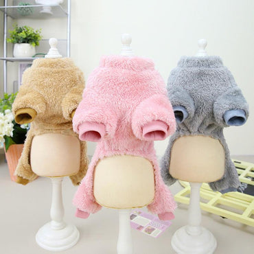 Tricolor Coral Velvet Pet Sweater - Winter Warmth For Your Furry Friend-1