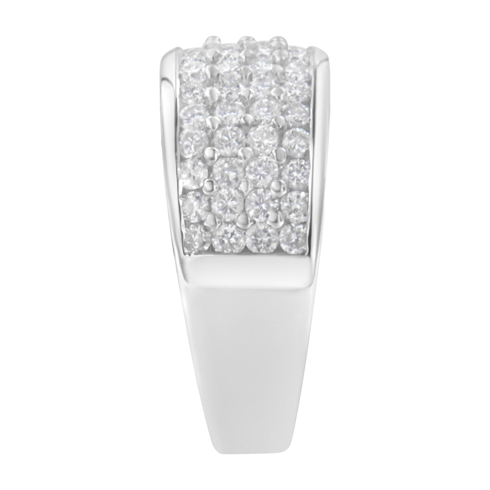 14K White Gold Round Cut Diamond Ring (1.0 Cttw, H-I Color, SI2-I1 Clarity)-3