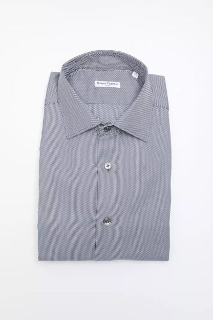 Robert Friedman Blue Cotton Men Shirt