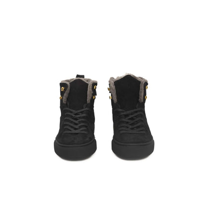 Cerruti 1881 Black Cowhide Women High Sneaker