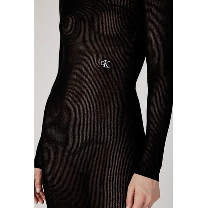 Calvin Klein Jeans Black Marabou Long
