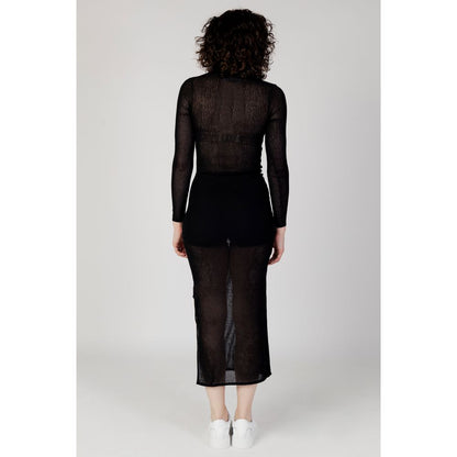 Calvin Klein Jeans Black Marabou Long