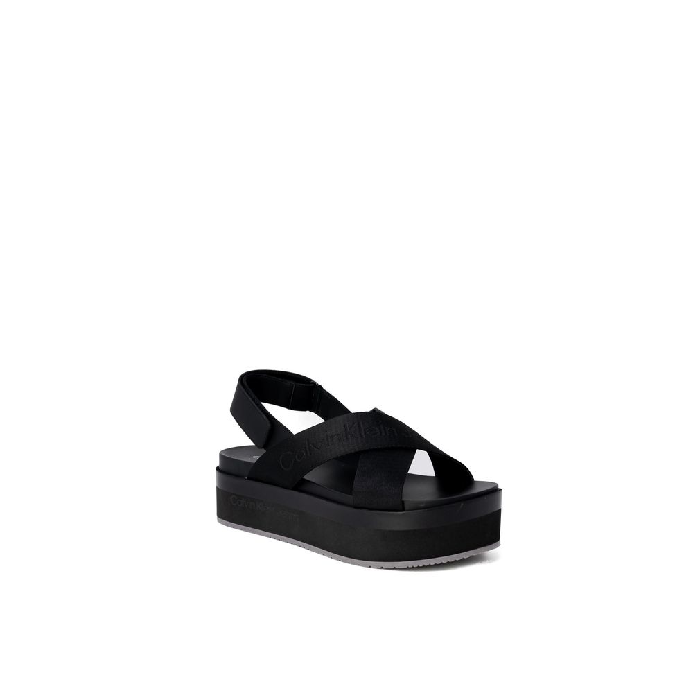 Calvin Klein Jeans Black Recycled Polyurethane Sandal