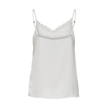Jacqueline De Yong White Polyester Tank Tops