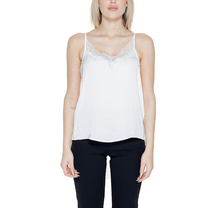 Jacqueline De Yong White Polyester Tank Tops