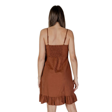 B.Young Brown Linen Midi