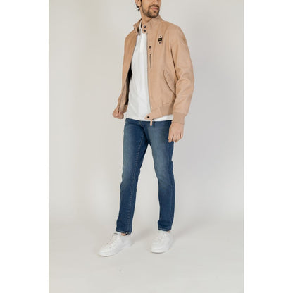 Blauer Beige Leather Jackets & Coat