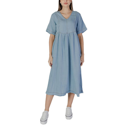 B.Young Light Blue Cotton Long