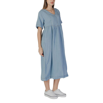 B.Young Light Blue Cotton Long