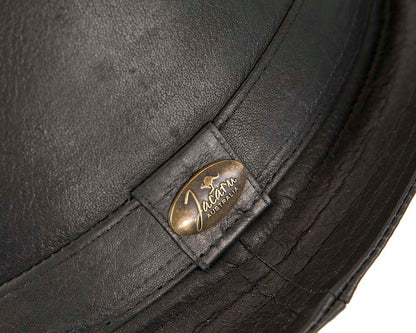 Black Kangaroo Leather Trilby Short Brim Fedora Hat