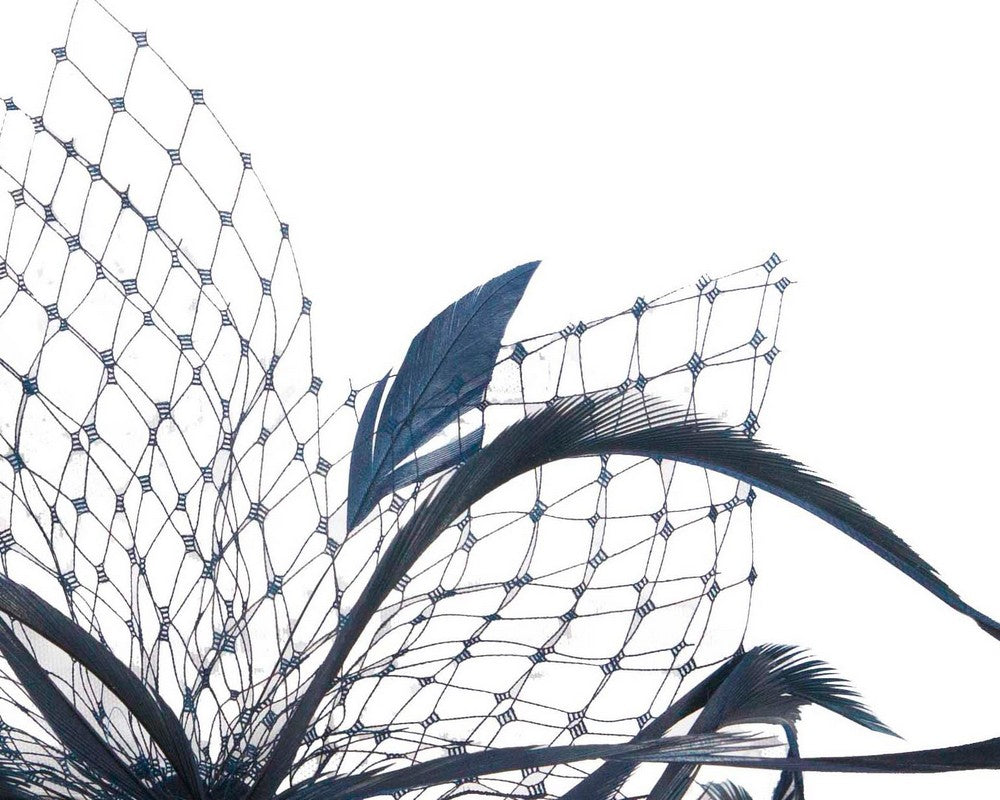 Navy Australian Made fascinator comb-2