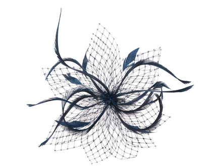 Navy Australian Made fascinator comb-1