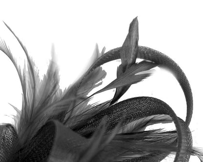 Custom made black fascinator by Cupids Millinery-2