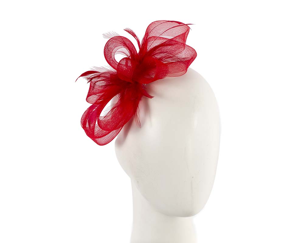 Custom made red fascinator by Cupids Millinery-0