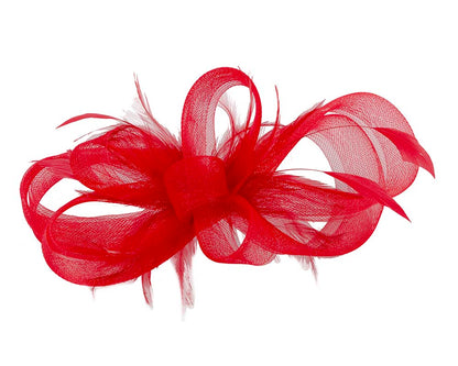 Custom made red fascinator by Cupids Millinery-1
