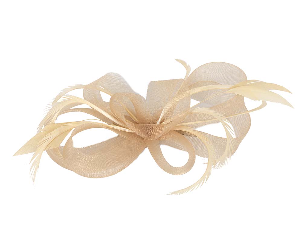 Custom made gold fascinator by Cupids Millinery-1