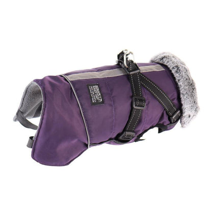 Pet Adventure All-Weather Reflective Jacket With Removable Fur Collar