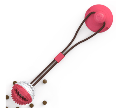 Interactive Dental Tug Toy For Dogs - Suction Cup Ball For Teeth Cleaning And Play